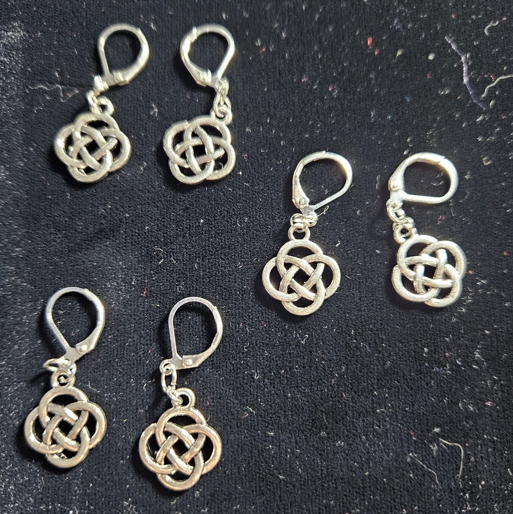 Elegant Sterling Silver Celtic Knot Earrings